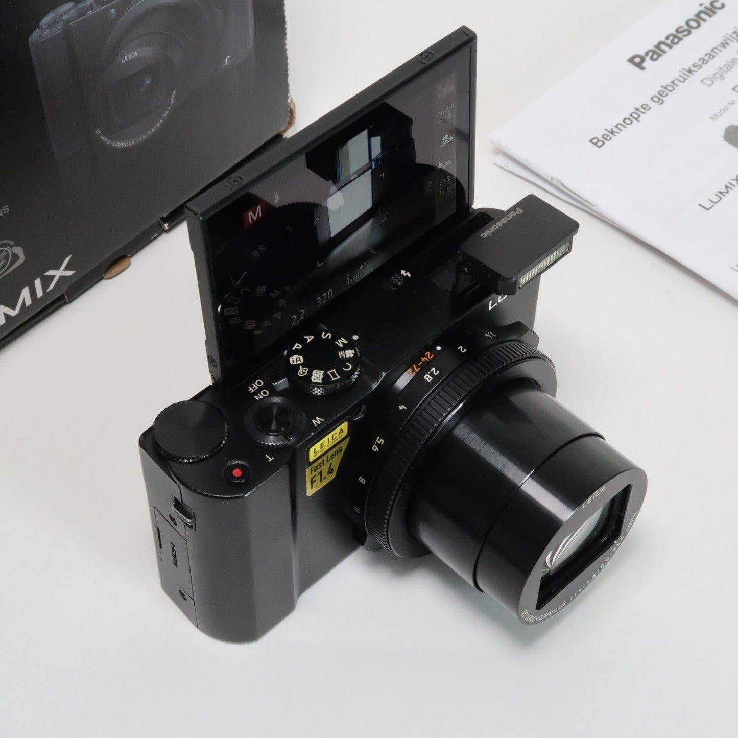 Panasonic Lumix DMC-LX15 Digital Camera – Black – Original Packaging + 32GB SD Card