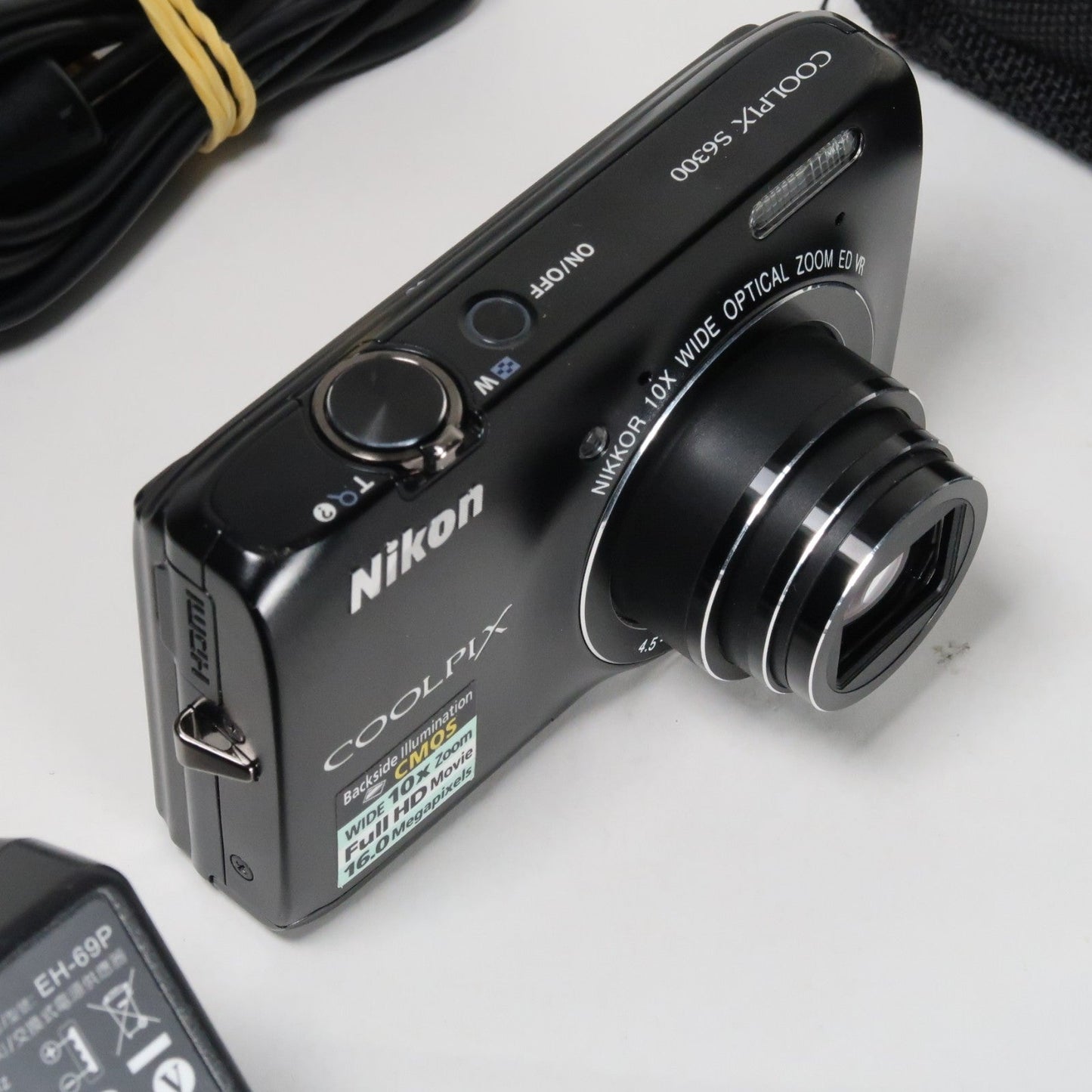 Nikon Coolpix S6300 16MP Compact Digital Camera – 10x Zoom, Case, SD Card