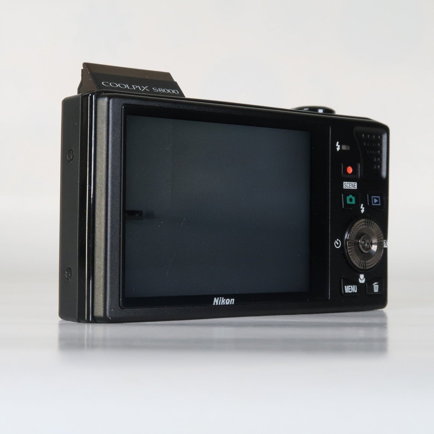 Nikon Coolpix S8000 14MP Digital Camera – Brown – 10x Zoom + Charger + Case