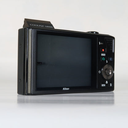 Nikon Coolpix S8000 14MP Digital Camera – Brown – 10x Zoom + Charger + Case