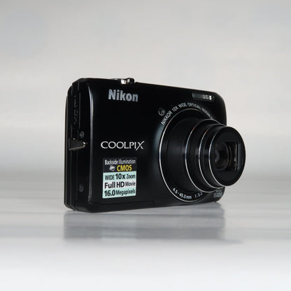 Nikon Coolpix S6300 16MP Compact Digital Camera – 10x Zoom, Case, SD Card