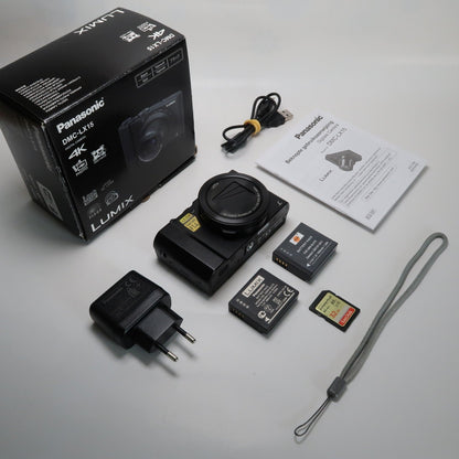 Panasonic Lumix DMC-LX15 Digital Camera – Black – Original Packaging, SD Card 32GB