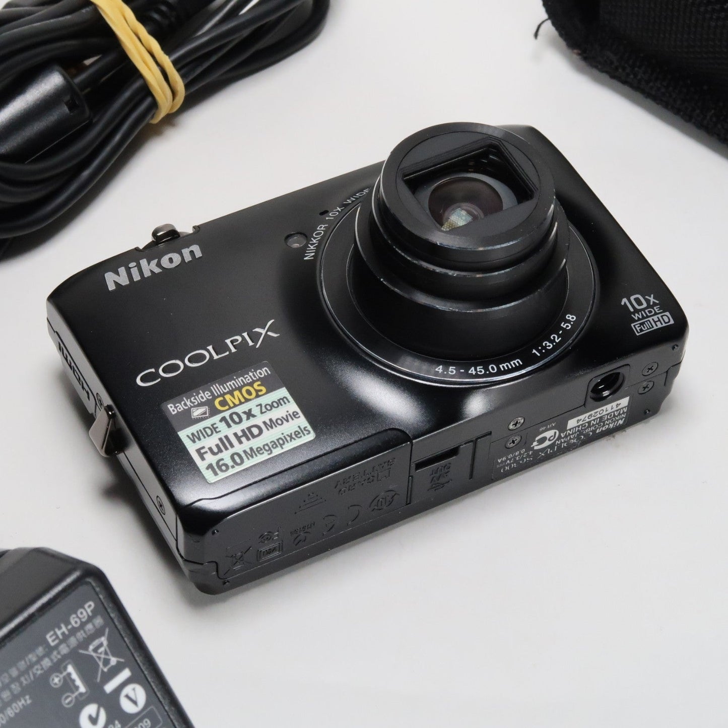 Nikon Coolpix S6300 16MP Compact Digital Camera – 10x Zoom, Case, SD Card