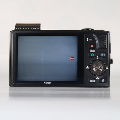 Nikon Coolpix S8000 14MP Digital Camera – Brown – 10x Zoom + Charger + Case