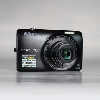 Nikon Coolpix S6300 16MP Compact Digital Camera – 10x Zoom, Case, SD Card