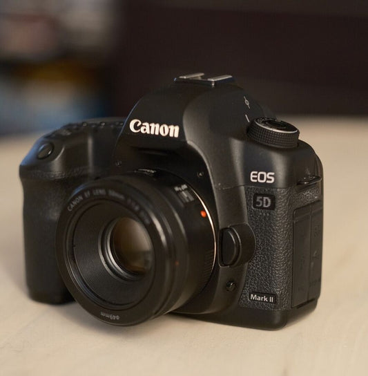 Canon EOS 5D Mark II dslr with Canon EF 50mm f/1.8 STM Lens