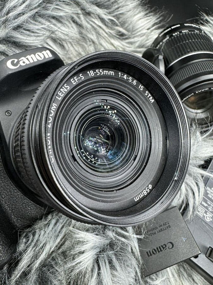 Canon EOS 77D 24.2 MP Digital SLR Camera with ef-s 18-55mm & ef-s 55-250mm Lenses