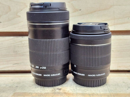 Canon EOS 80D with Canon Zoom Lens 18-55mm & 55-250mm + Accessories