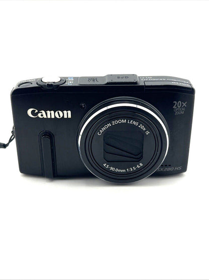 Canon PowerShot SX280 HS Digital Camera Black 20x Zoom 12.1MP