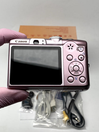 Canon PowerShot A1100 IS 12.1 MP Digital Camera - RARE PINK - MINT!